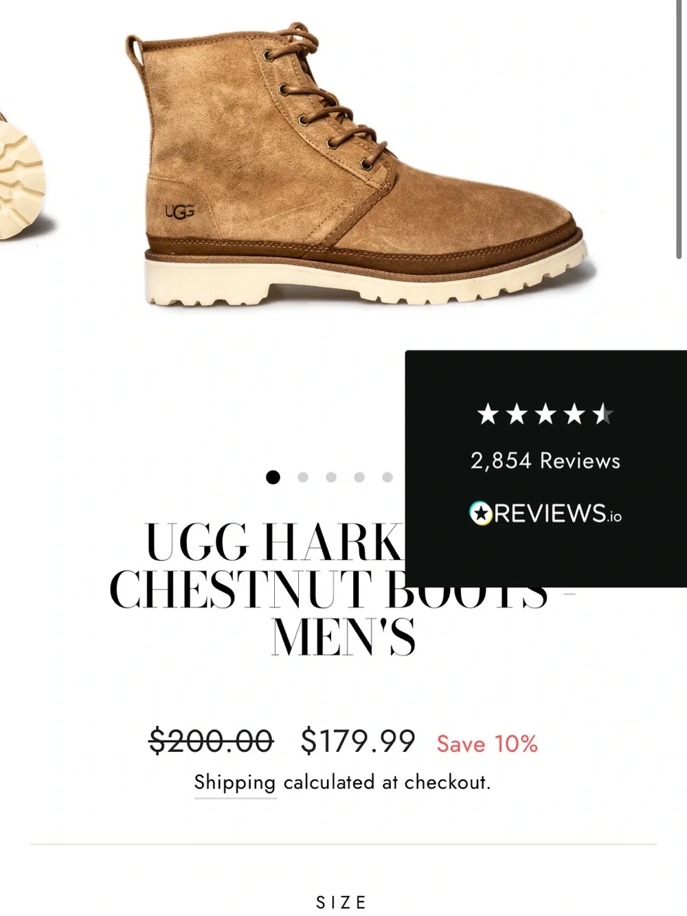 UGG Harkland Men's Chestnut Suede Lace-Up Boot